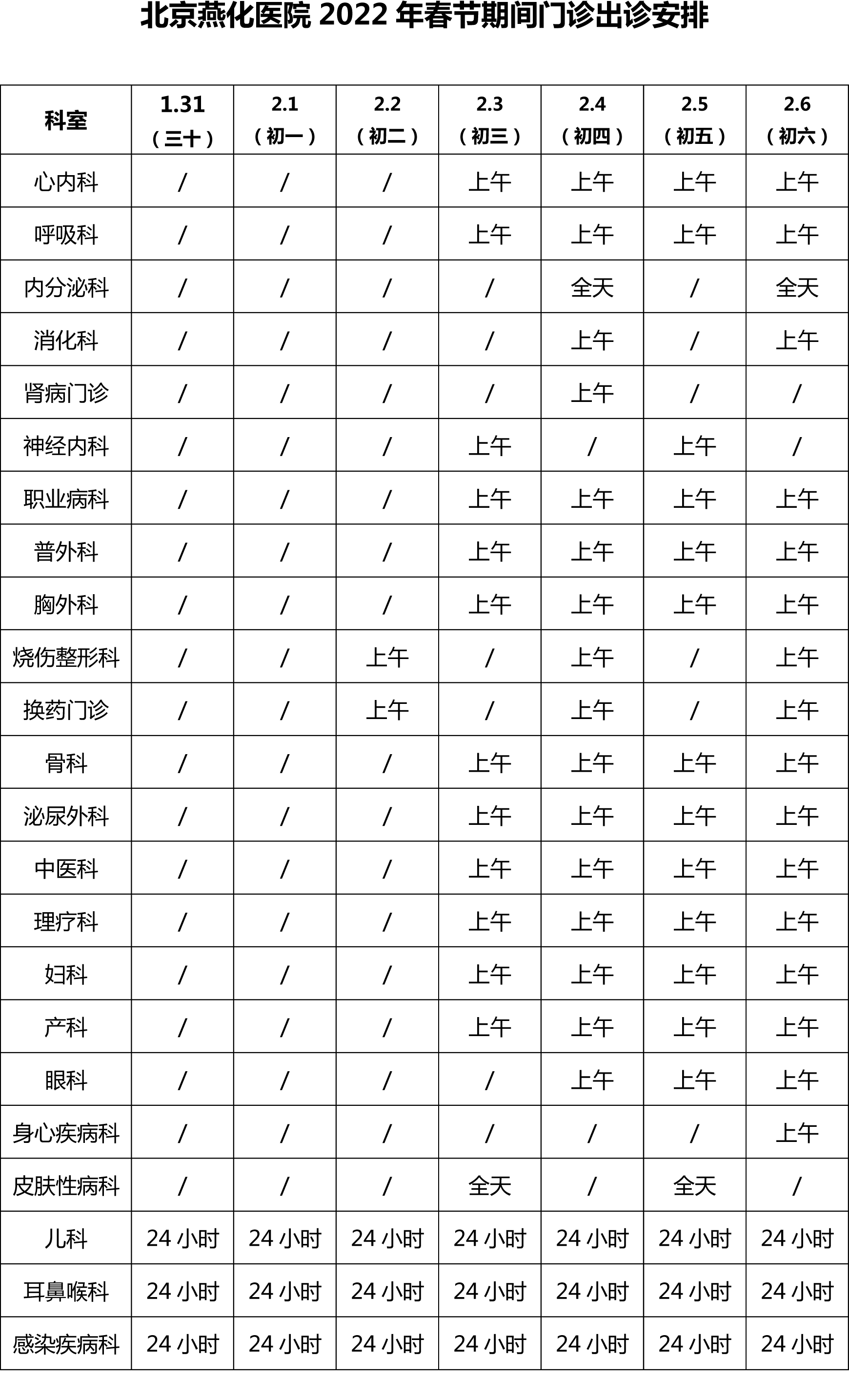 总院2022春节出诊安排.png 总院2022春节出诊安排.png
